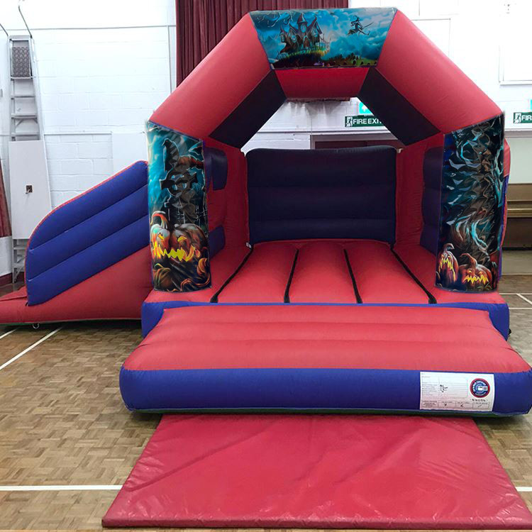 Witches Halloween Castle Slide Combo Inflatable Bouncy Castle