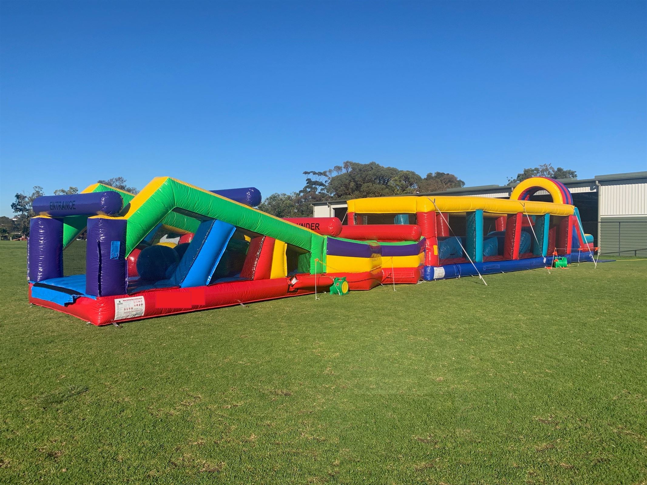 Mega Run Warrior Bouncy Castle Hire In Wangara Wa Perth