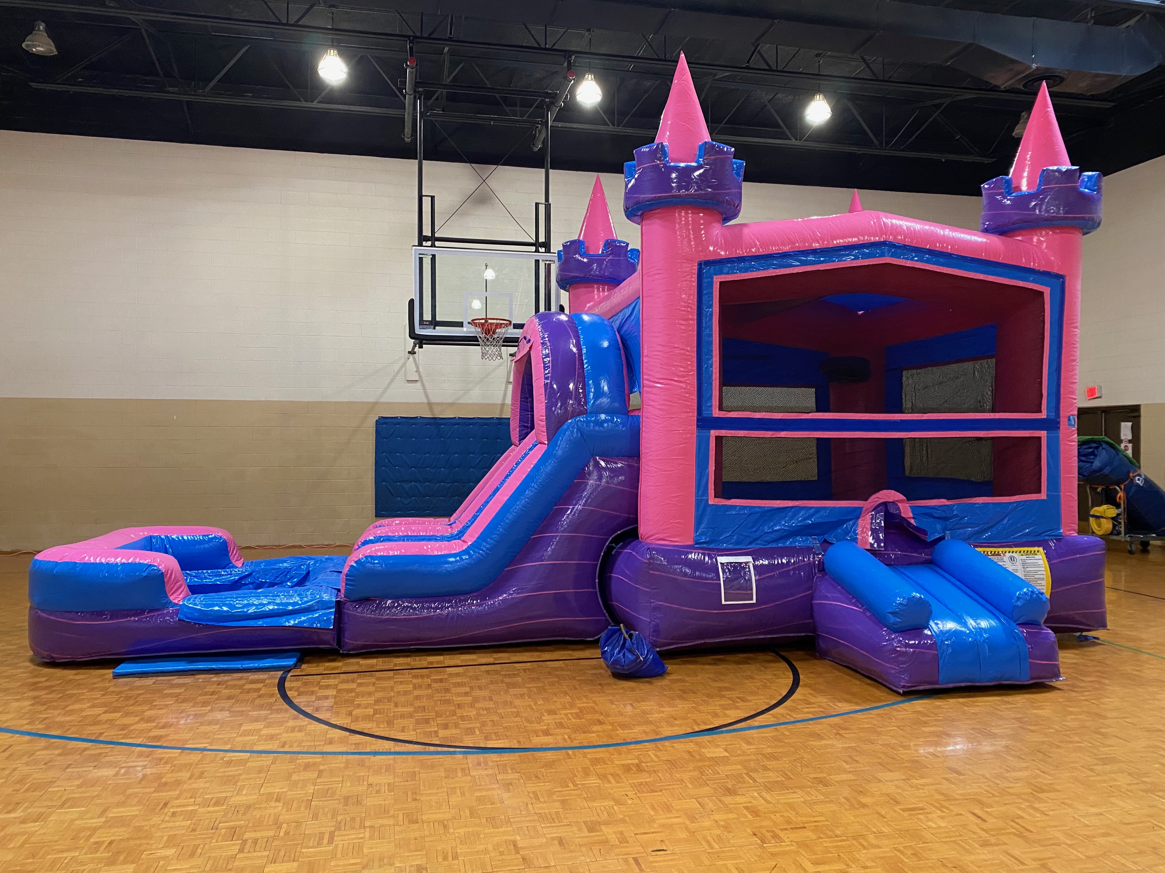 Princess Castle Slide Combo Wet Or Dry Inflatable Bounce Houses