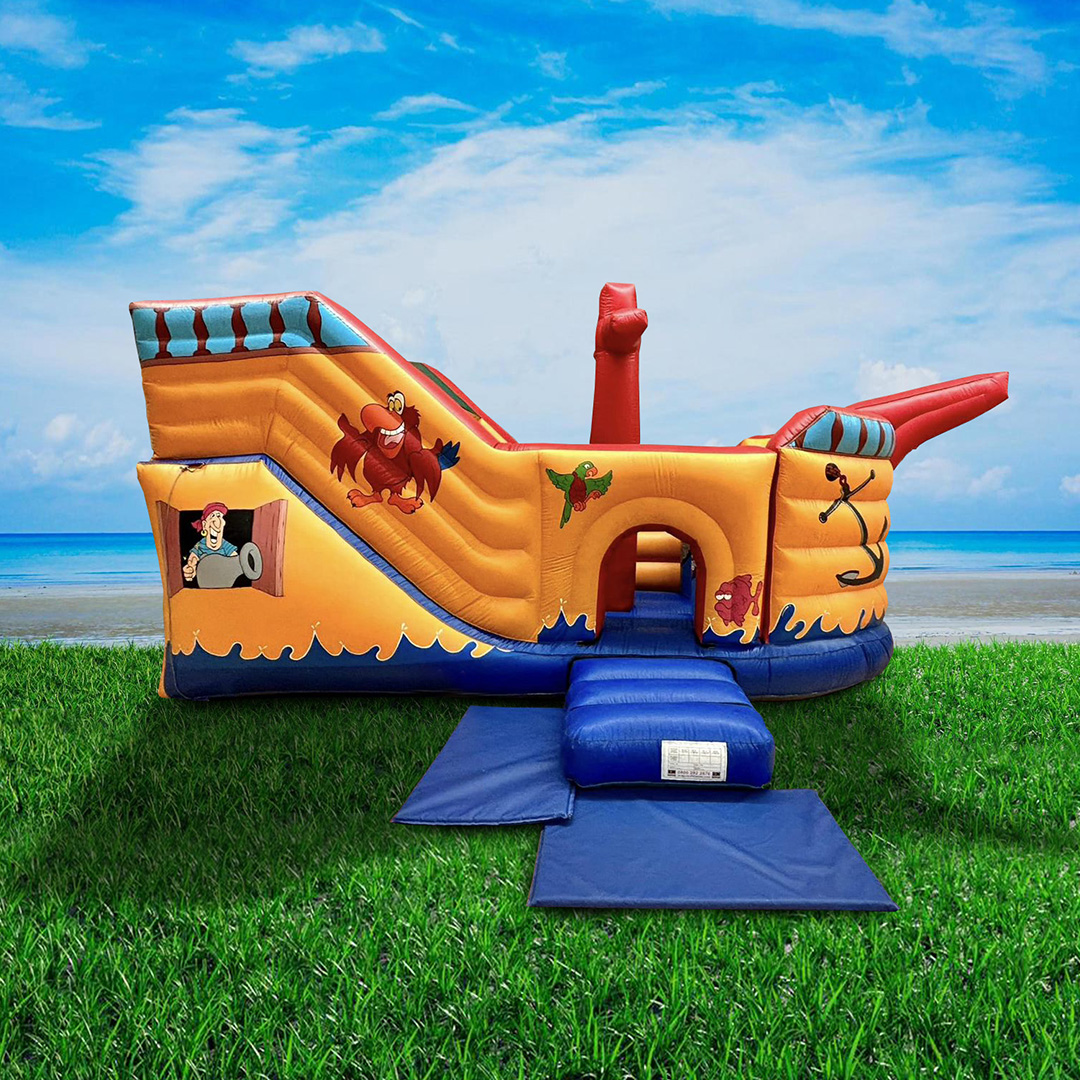 Pirate Ship Obstacle Course Bouncy Castle Combo Liverpool