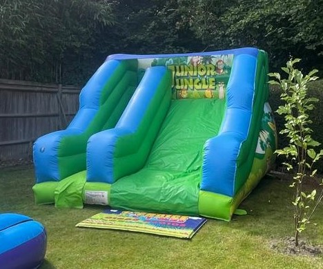 Inflatable Toddler Slide 9ft High Jungle themed - Bouncy Castle Hire in ...