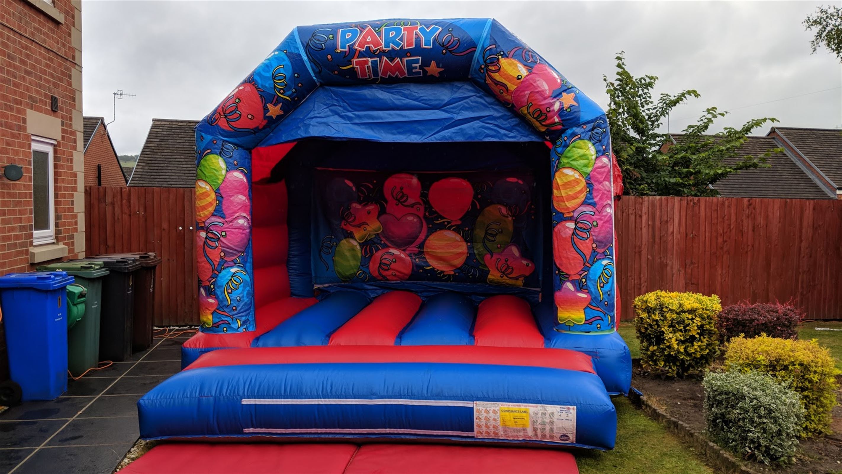 bouncy castle small garden