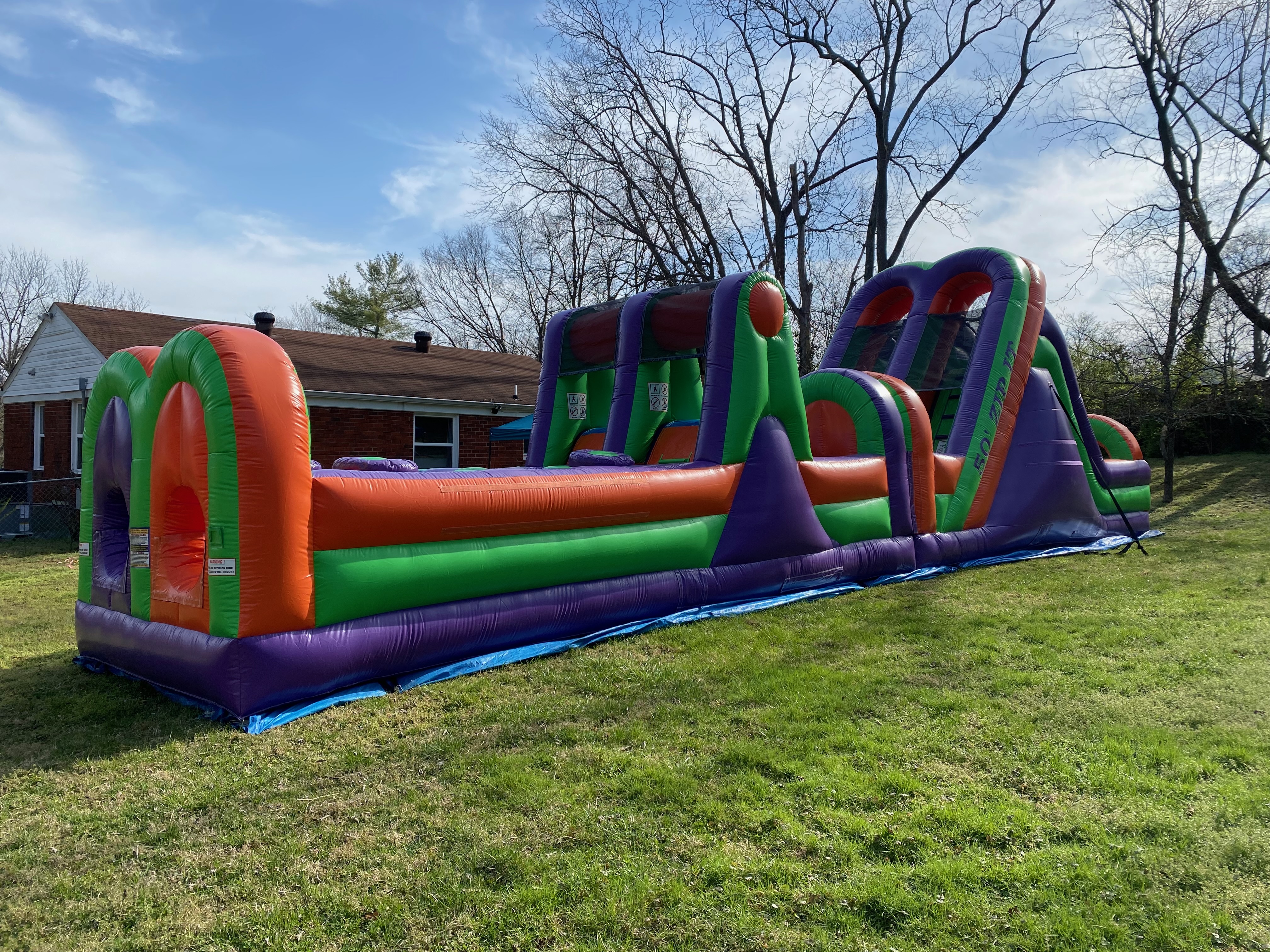 50ft Zip-It Obstacle Course - Inflatable Bounce Houses & Water Slides ...