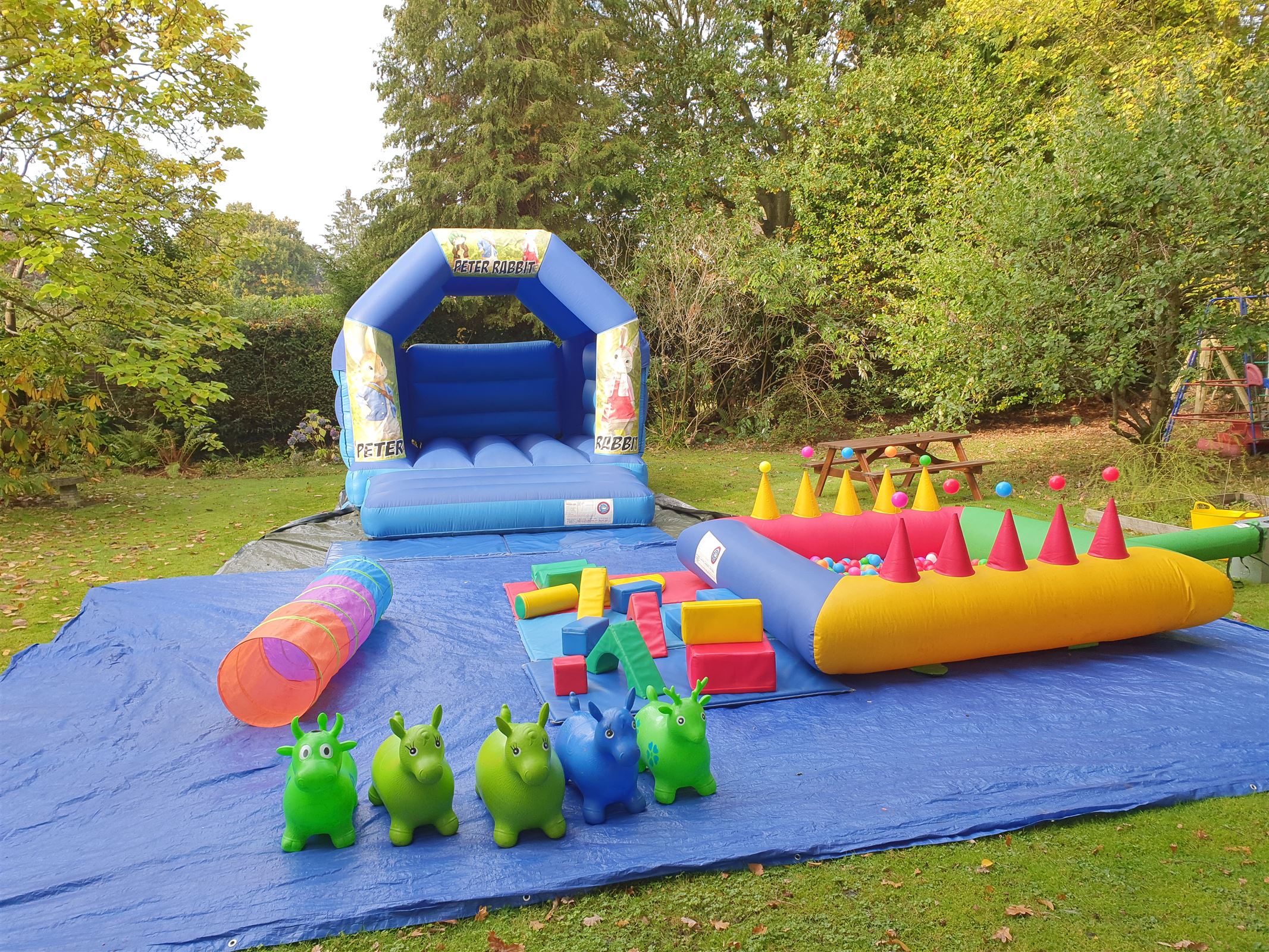 PETER RABBIT BOUNCY CASTLE 15FT vs 11ft - Bouncy Castle Hire, Soft Play ...