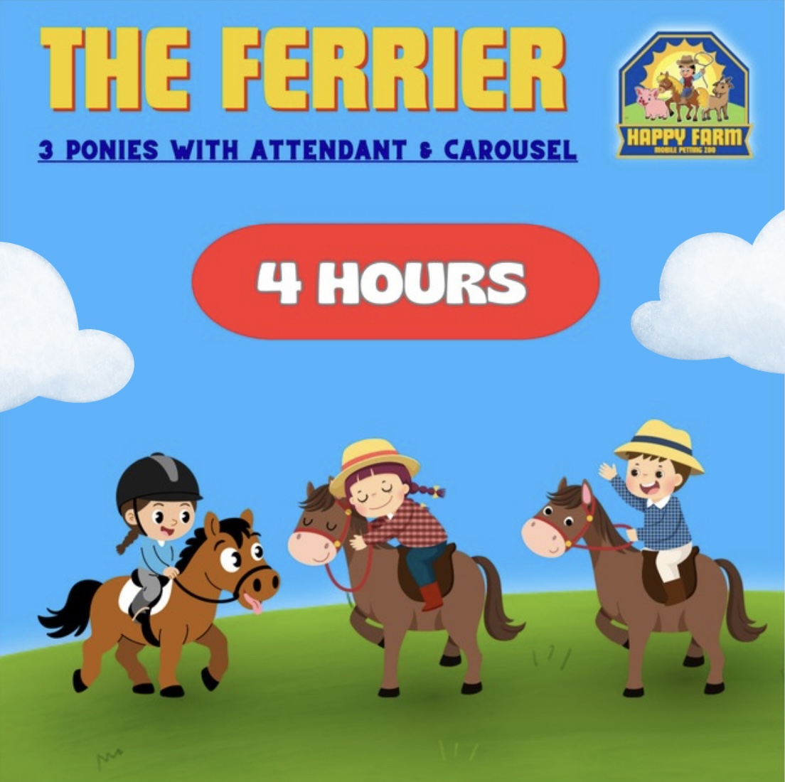 Three Ponies The Ferrier - 3 Ponies - 4 Hours - Best Mobile Petting Zoo | Huntsville ...