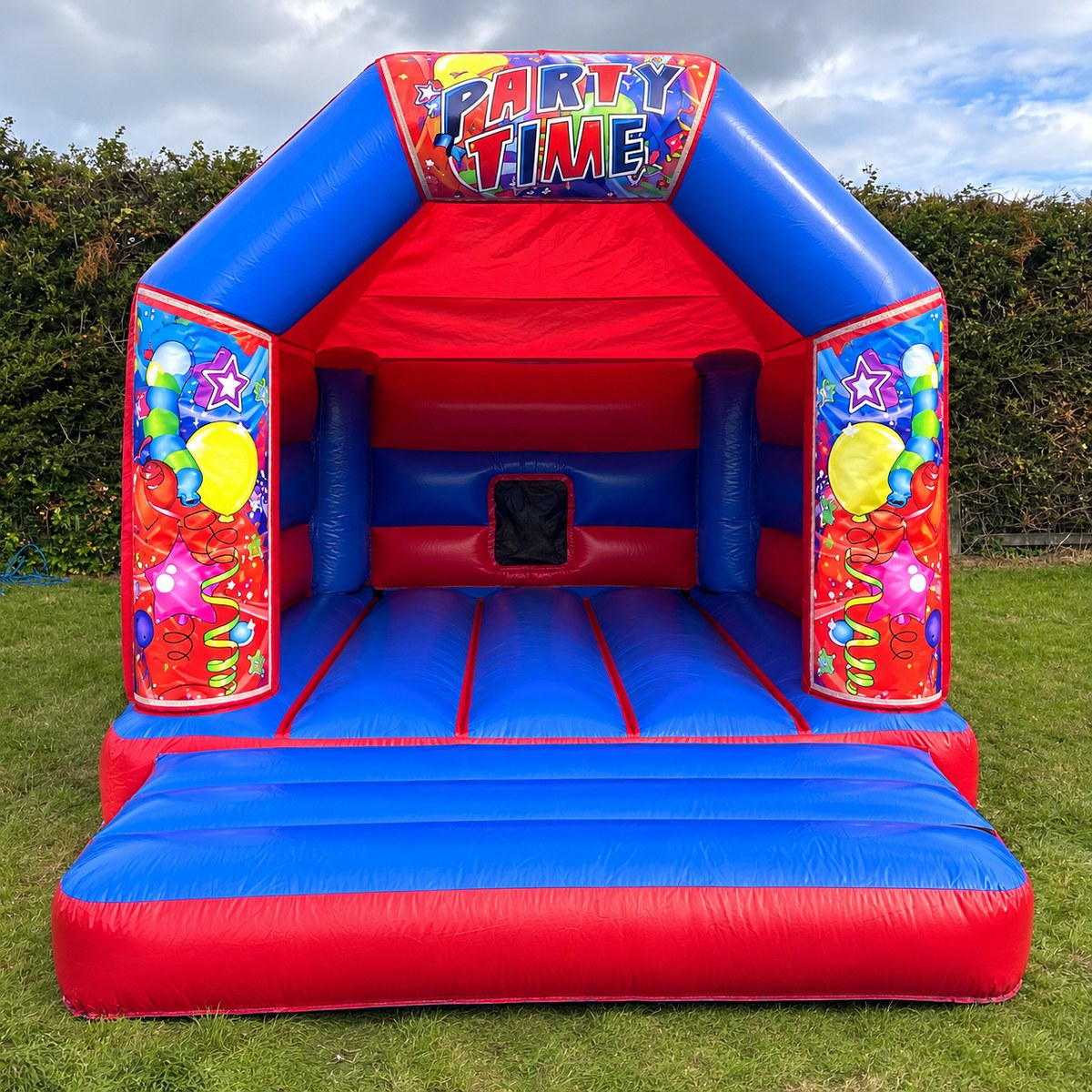 Party Time Blue 12ft x 15ft Bouncy Castle - bouncy castle hire Birmingham