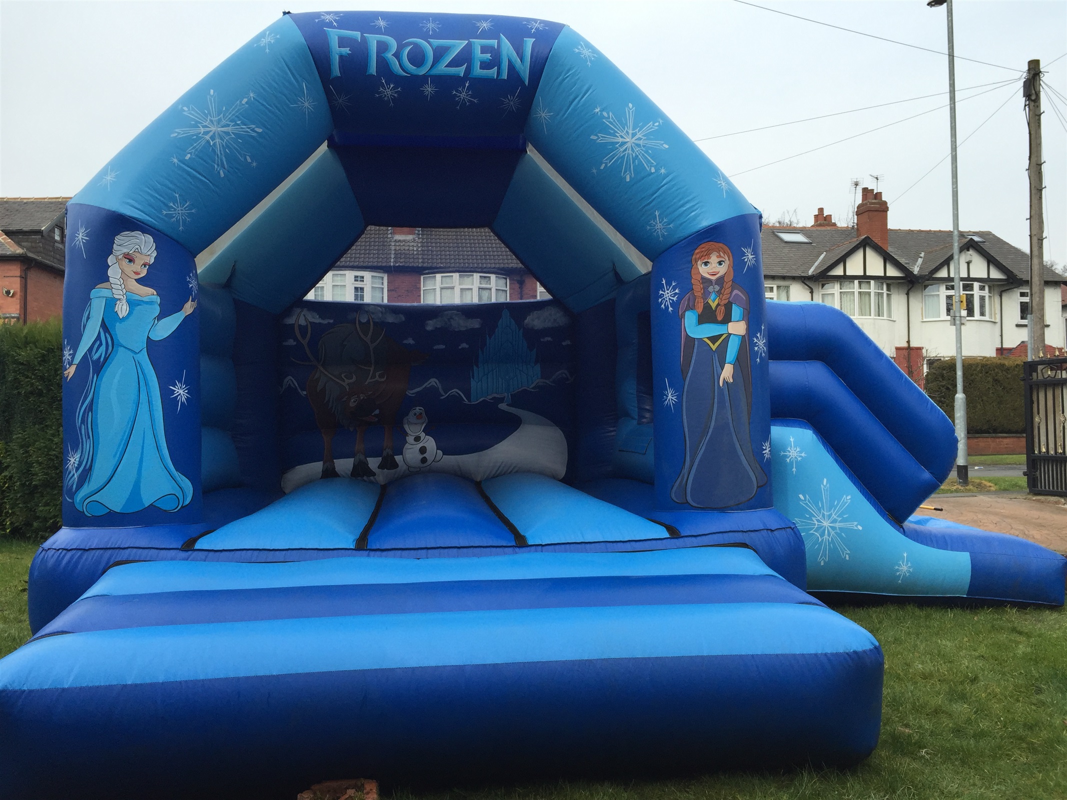 Frozen Slide Castle Bouncy Castle Hire Inflatables In Leeds