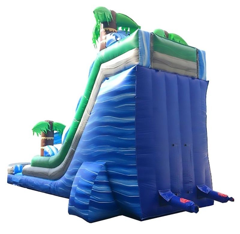 tropical marble inflatable water slide with blower