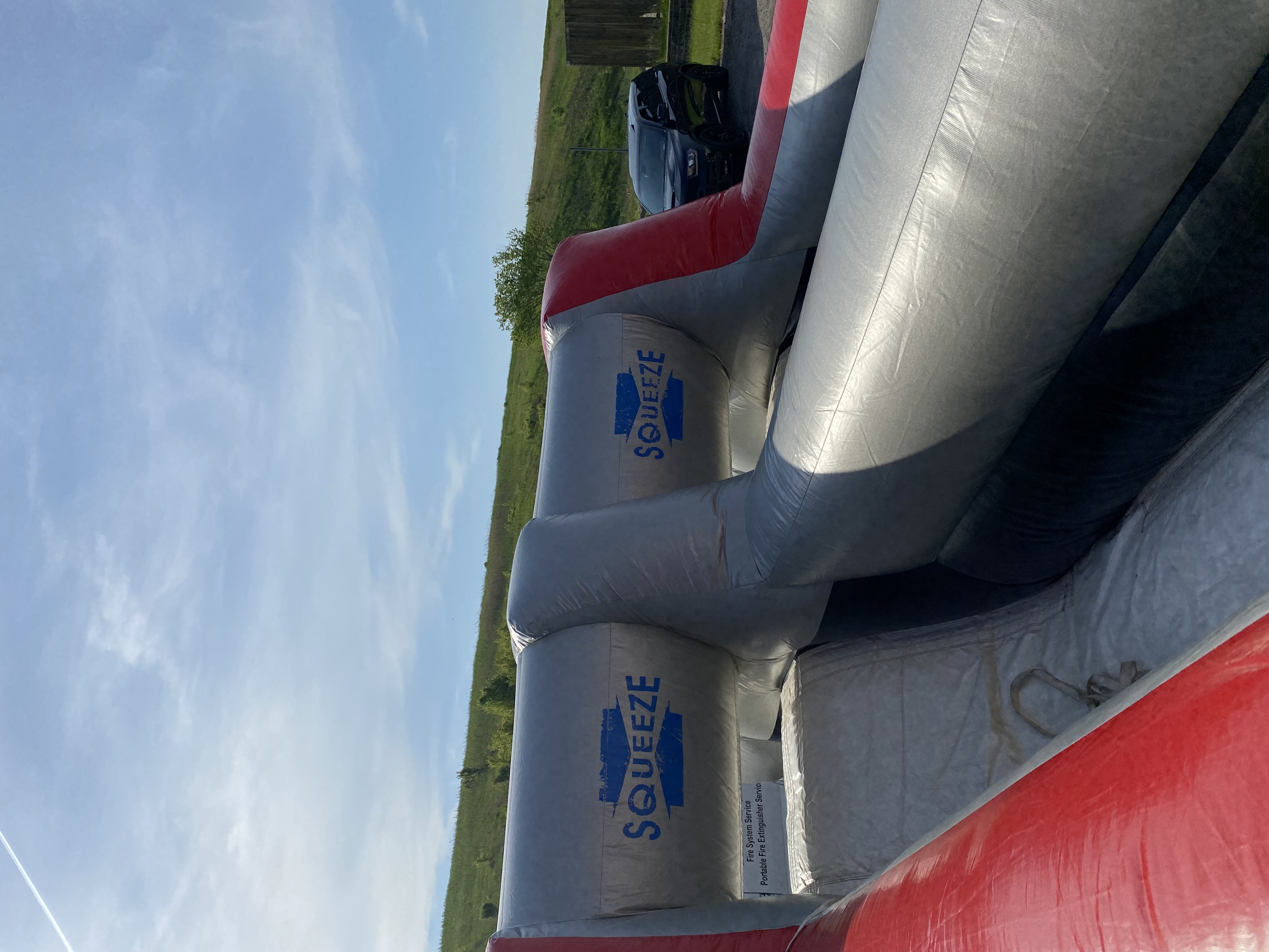 56 Foot Wild One Dual Lane Obstacle course with DRY Slides Best