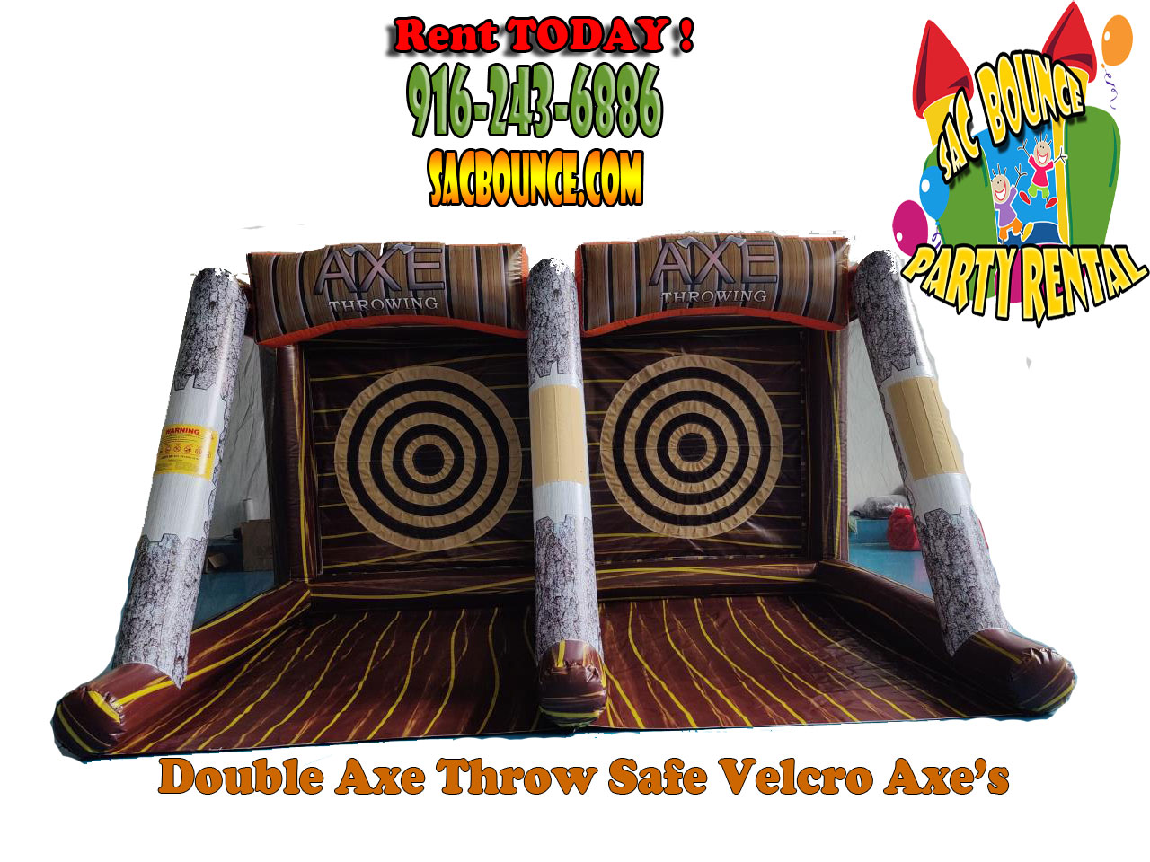 Axe Game Double Inflatable Bounce House & Water Slide Rentals