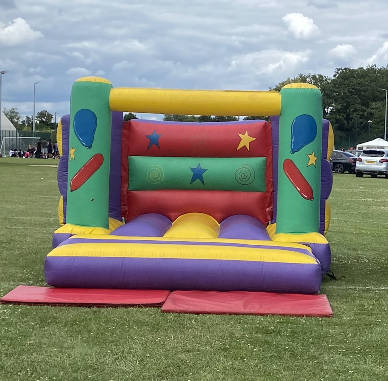 12ft x 11ft Low Height Purple Balloon Kids Bouncy Castle Bouncy