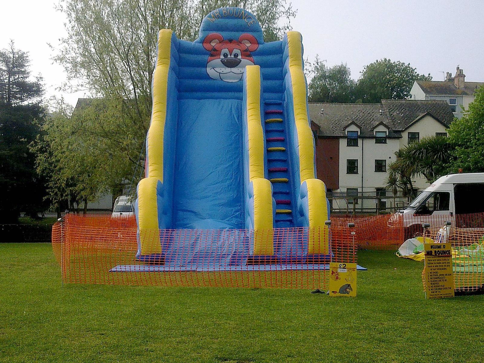 bouncy castles with slides for hire