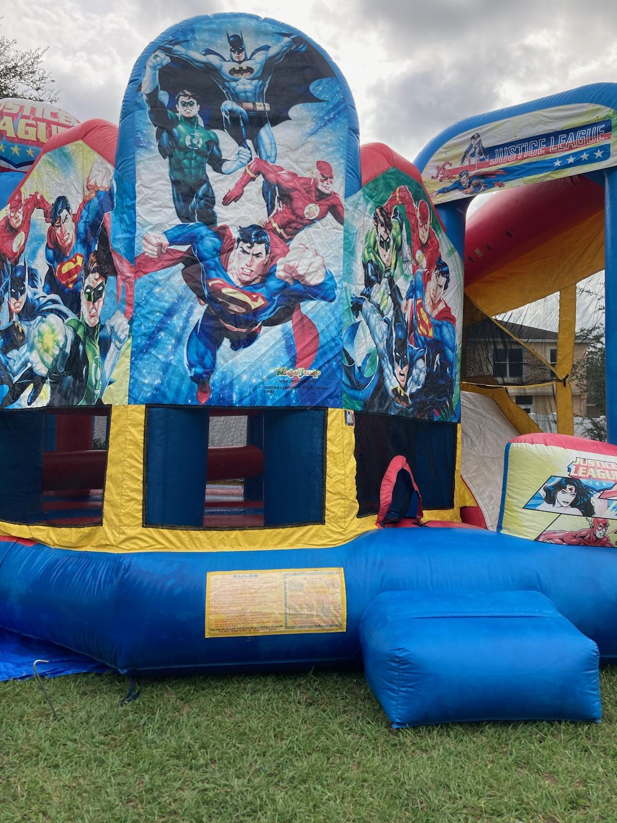 Dc Justice League 5 In 1 Combo Bounce House - Best Hire Service In Fl 