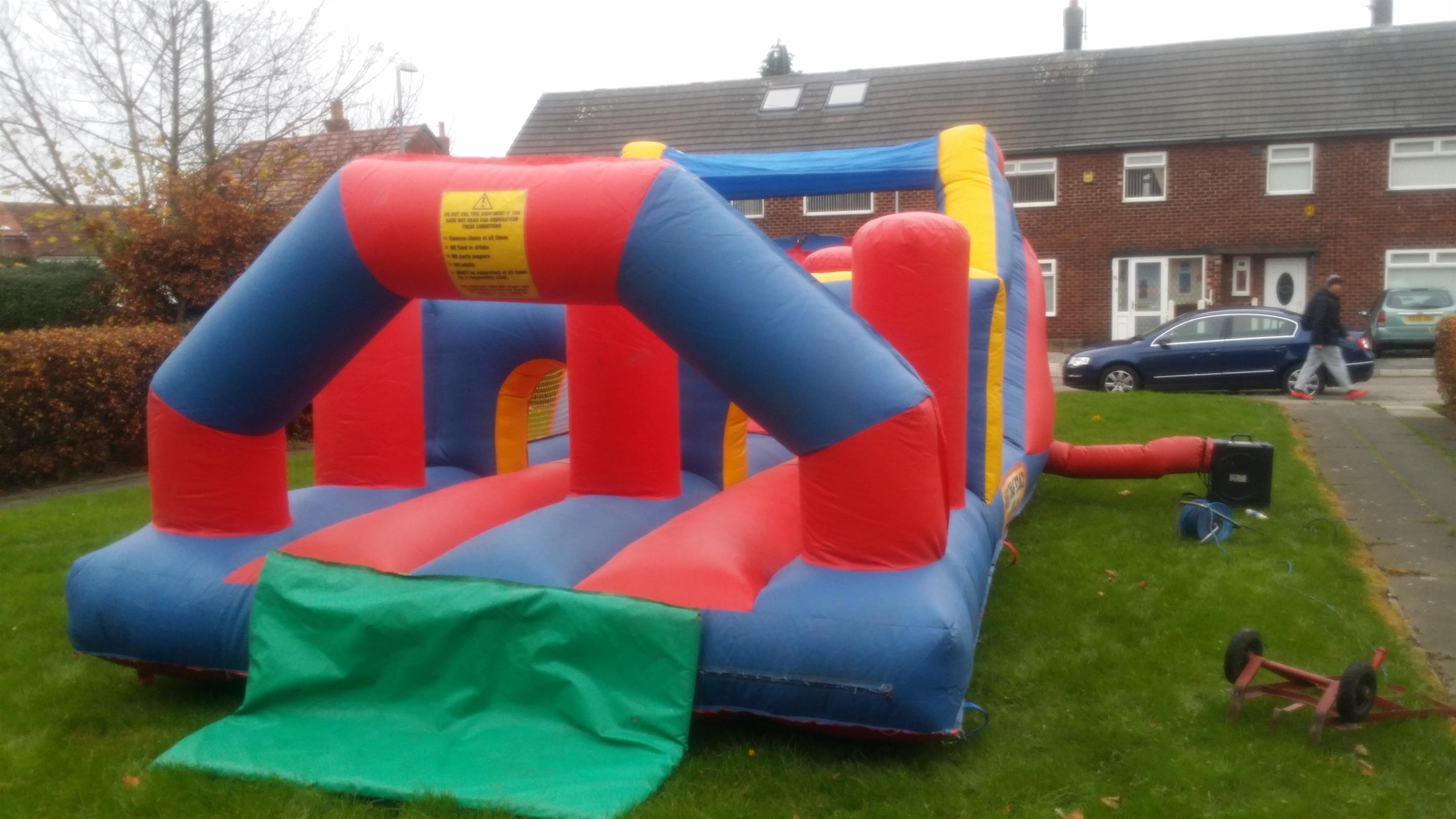 35ft Inflatable Obstacle Course hire Manchester by Kangaroo Jacks