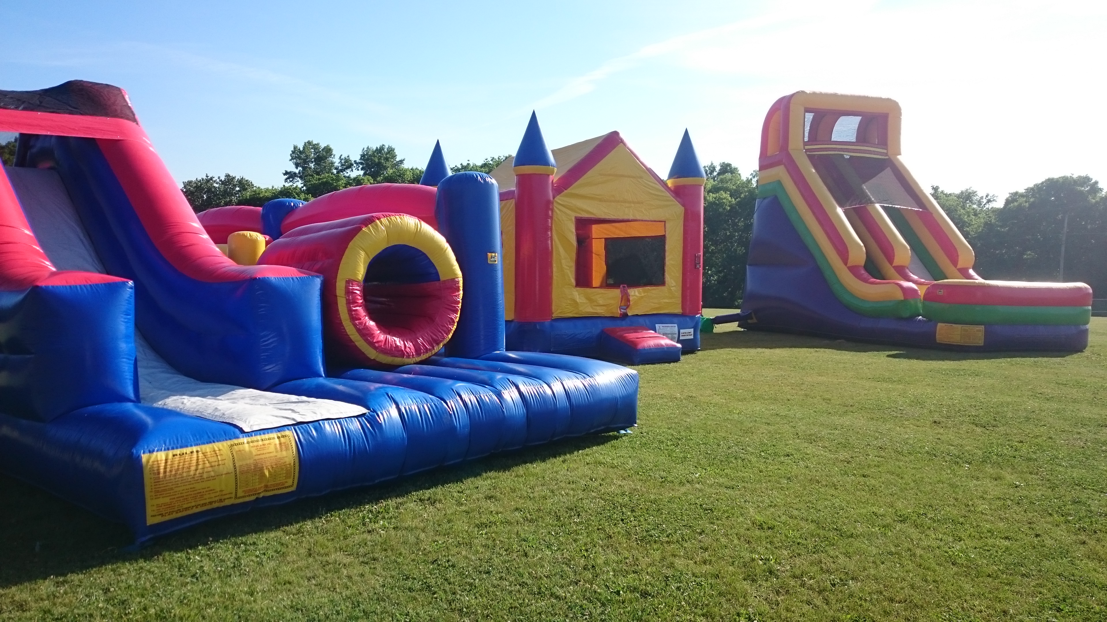 bounce house with slides