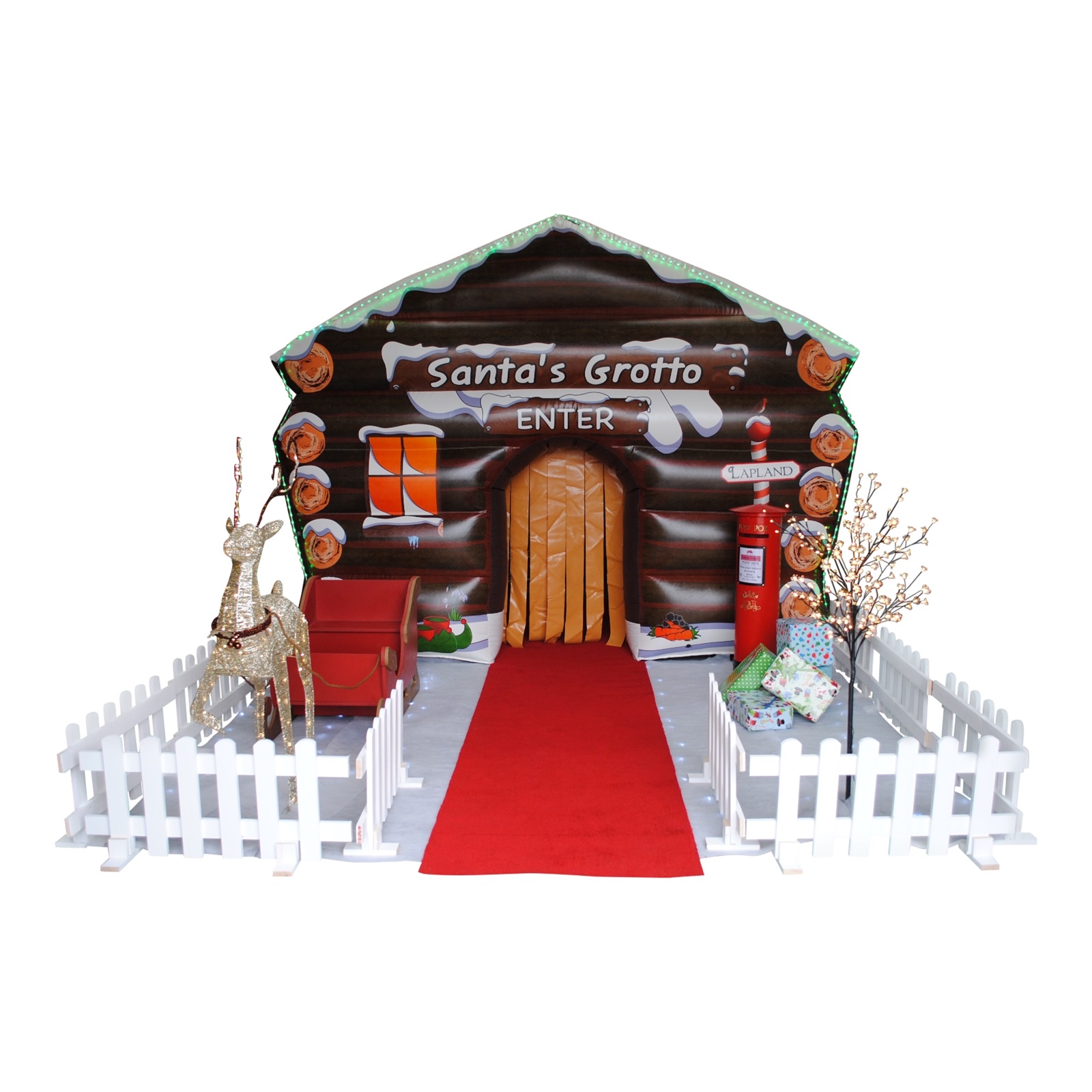 Santa's Grotto Inflatable JV Bouncy Castle Hire Basingstoke & Inflatable Slide Rental in