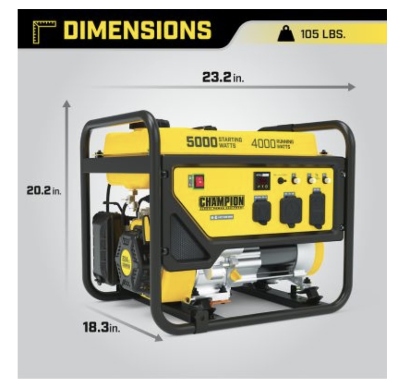 4000 Running Watt Generator Inflatable Rental in Clarksville Tennessee