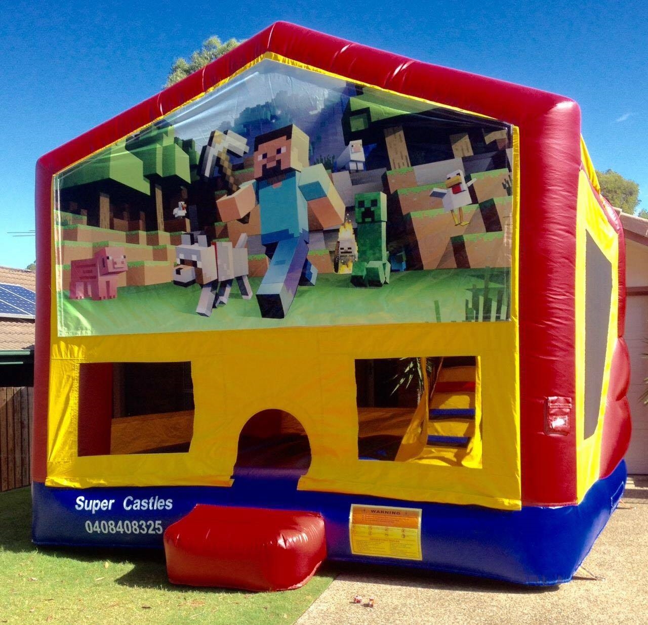 Minecraft Medium Banner Castle Jumping Castle Hire Brisbane, Jumping