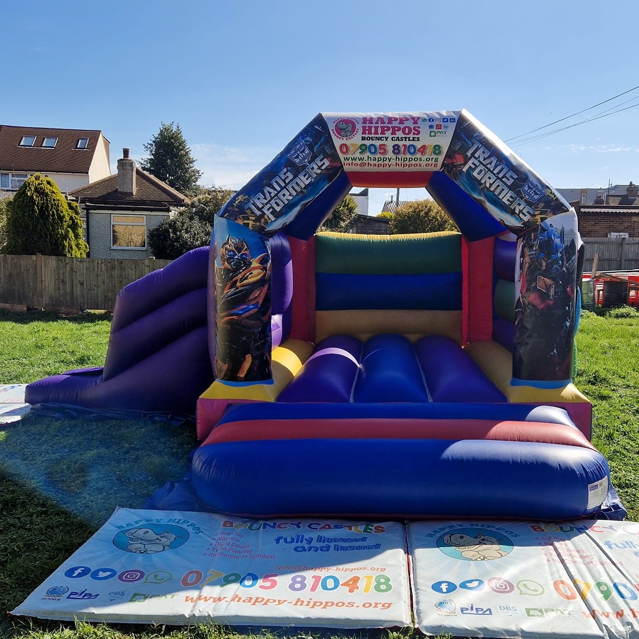 Bouncy Castles with Slide - Bouncy Castle Hire in London | Happy Hippos ...