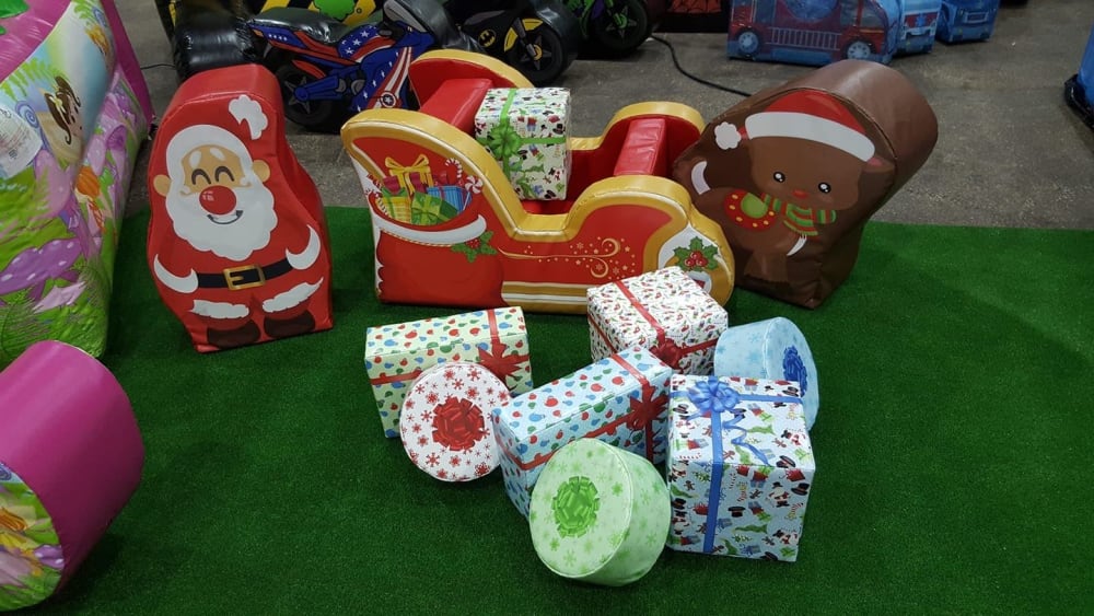 Santa & His Sleigh & Decorate a Christmas Tree Soft Play Best Bouncy