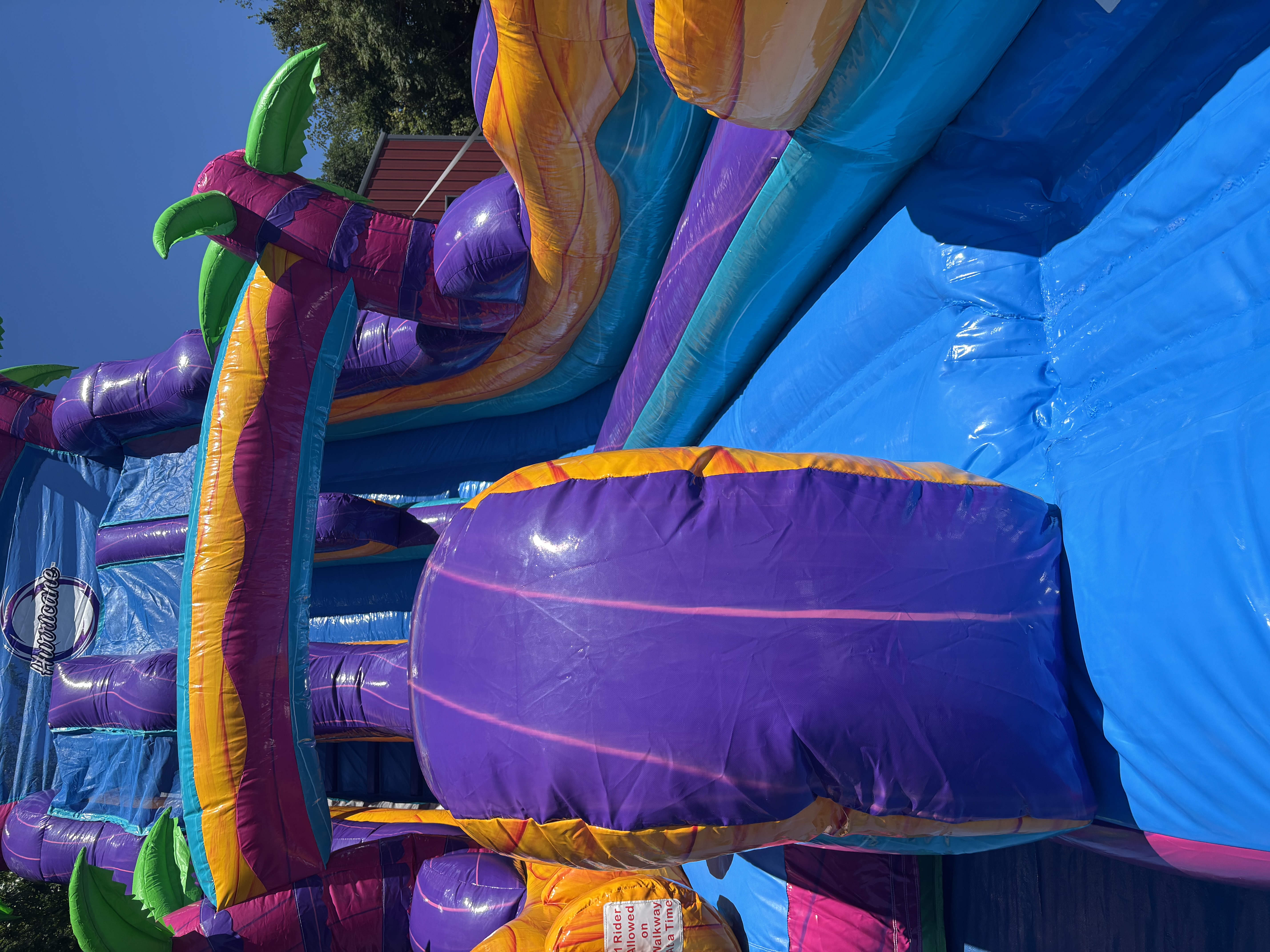 Tidal twister 22ft dual lane waterslide - Inflatable and Amusement ride ...