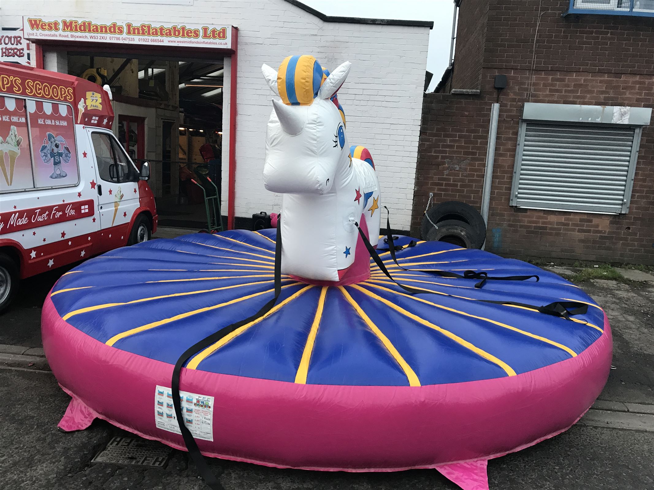 Unicorn Rodeo Ride Rodeo Unicorn - Bouncy Castle Hire in Wolverhampton, Walsall, Cannock ...