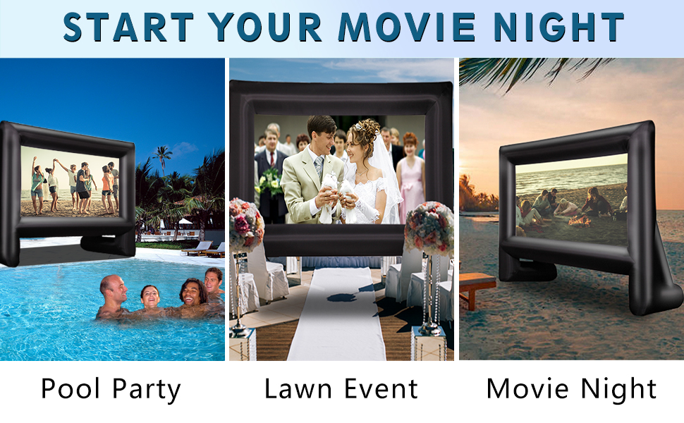 Giant Inflatable Movie screen(16ft x 12ft) Best rentals service in HOUSTON, TX Jumping