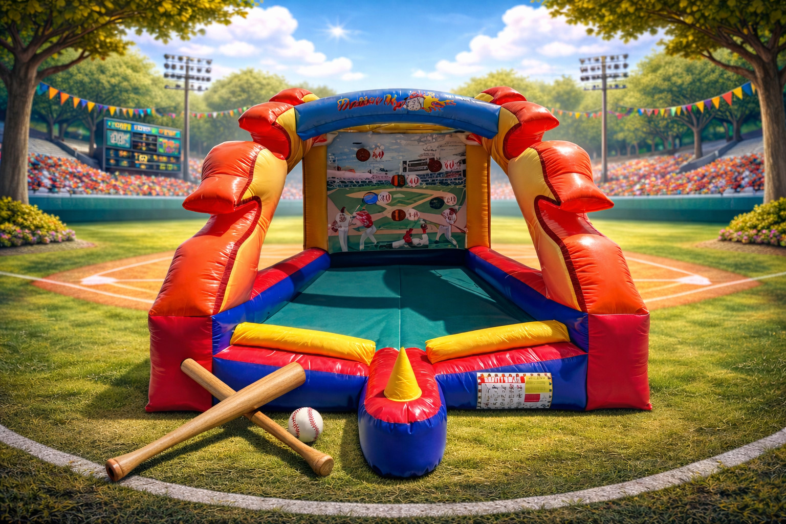 Batter up baseball - Bounce House Rental in Atlanta | Fly High Bounce House