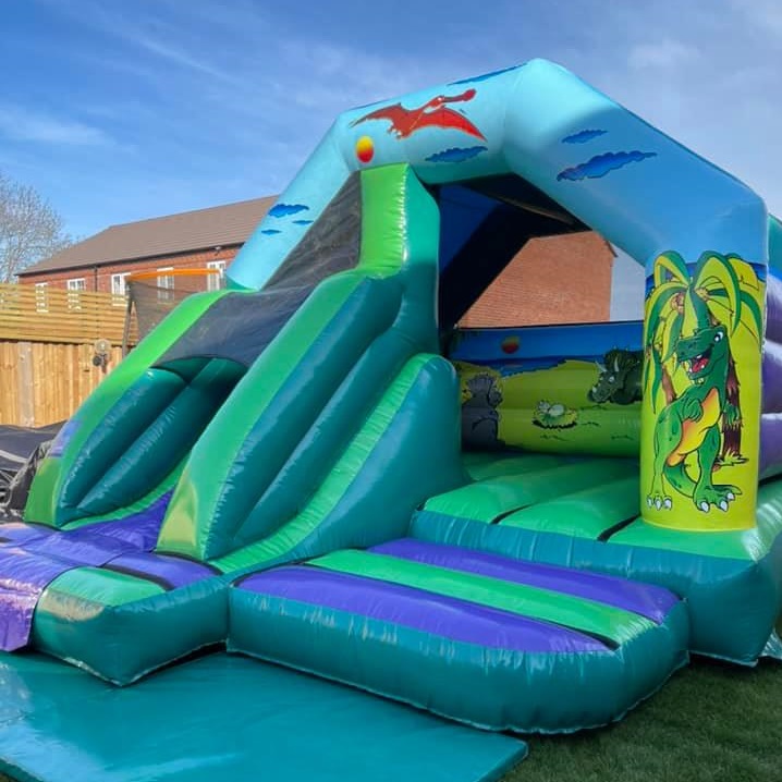 bouncy castle disco dome with slide