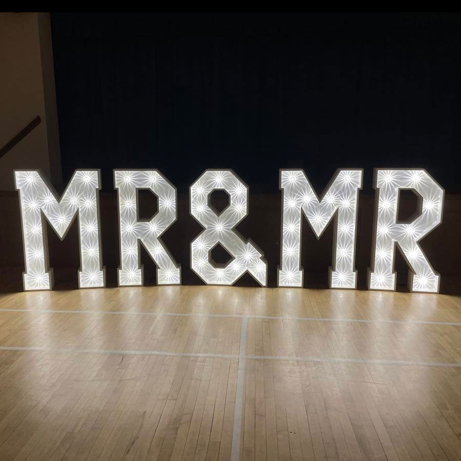 4ft Light Up 'MR & MR' Letters - Bouncy Castle, Party and Event Hire in ...