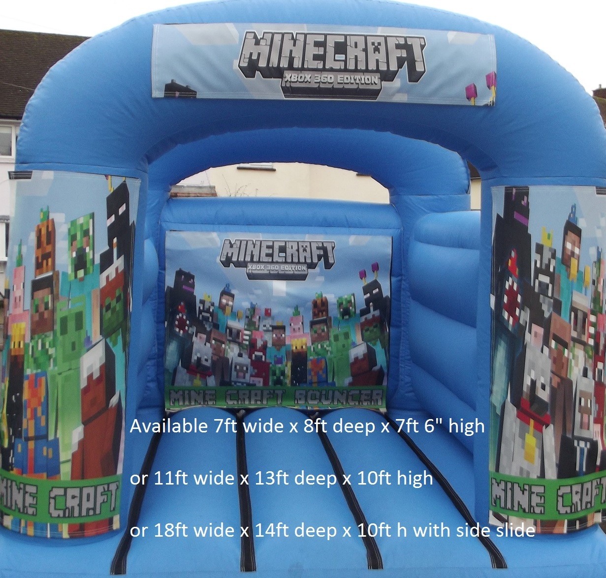 A Minecraft 7ftx8ftx7ft 6 Bouncy Castle Softplay And Mascot Hire In Dagenham Enfield Ilford Wanstead Chingford Romford Chadwell Heath London