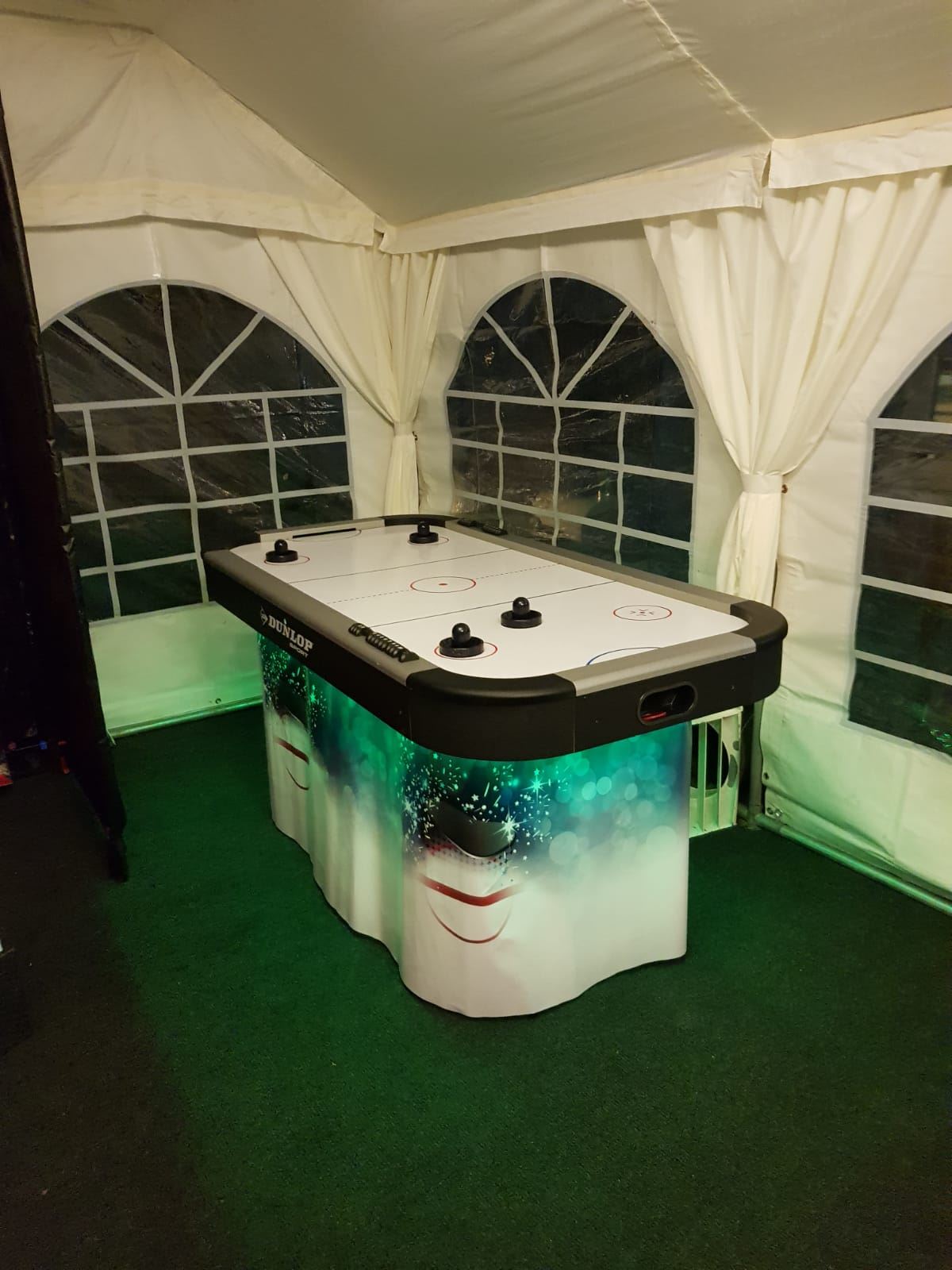 Air hockey table LED Glow Air hockey table hire