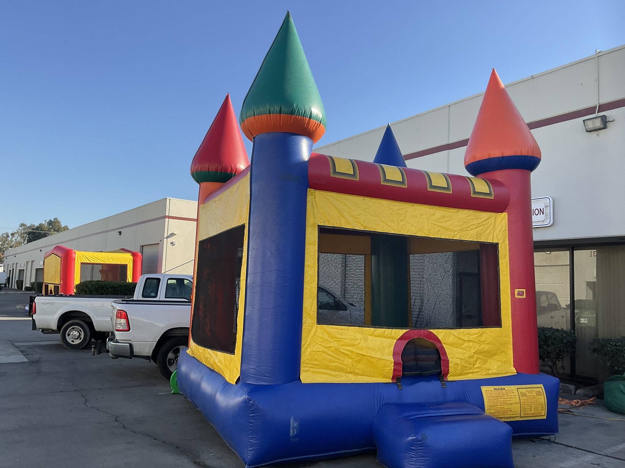 FOR SALE 13x13 Rainbow Bounce House Bounce House Inflatables