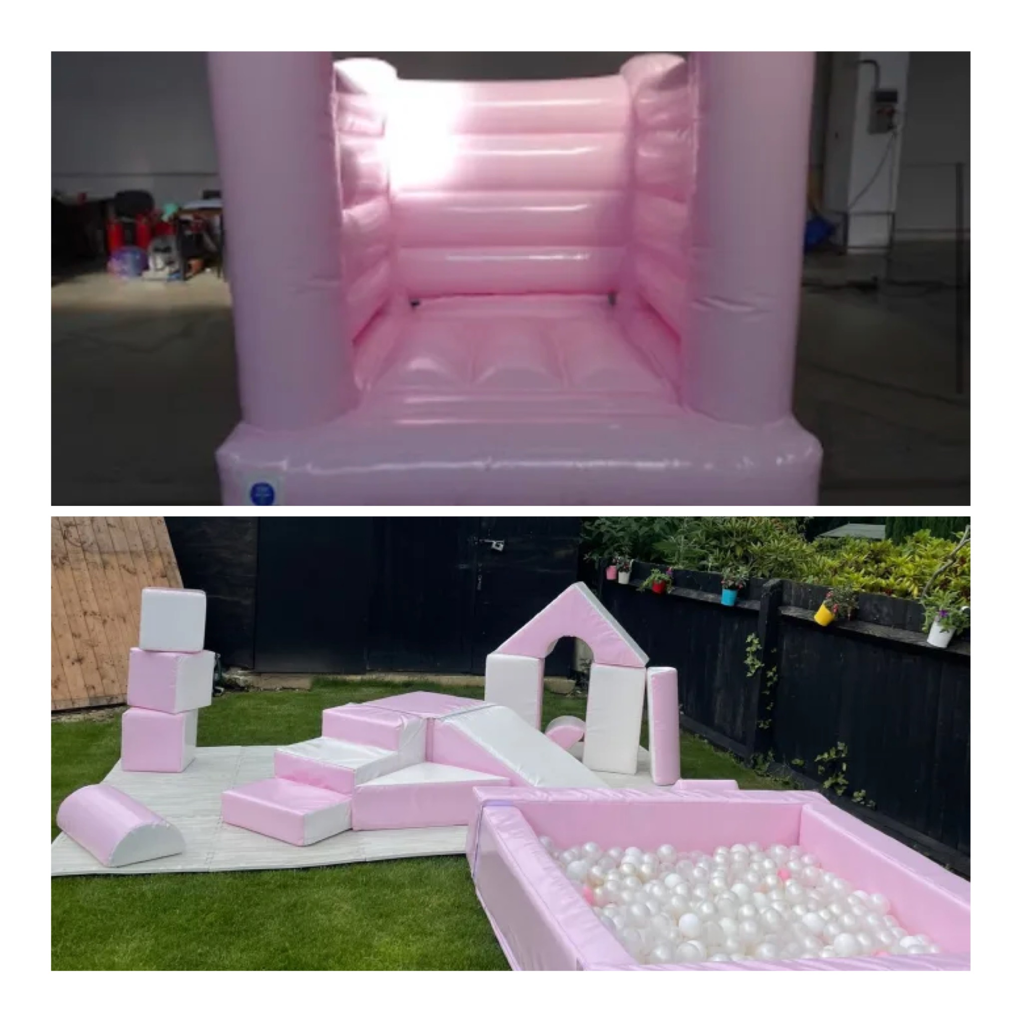 Pastel Pink Bouncy Castles, Inflatables & Soft Play Hire Kent