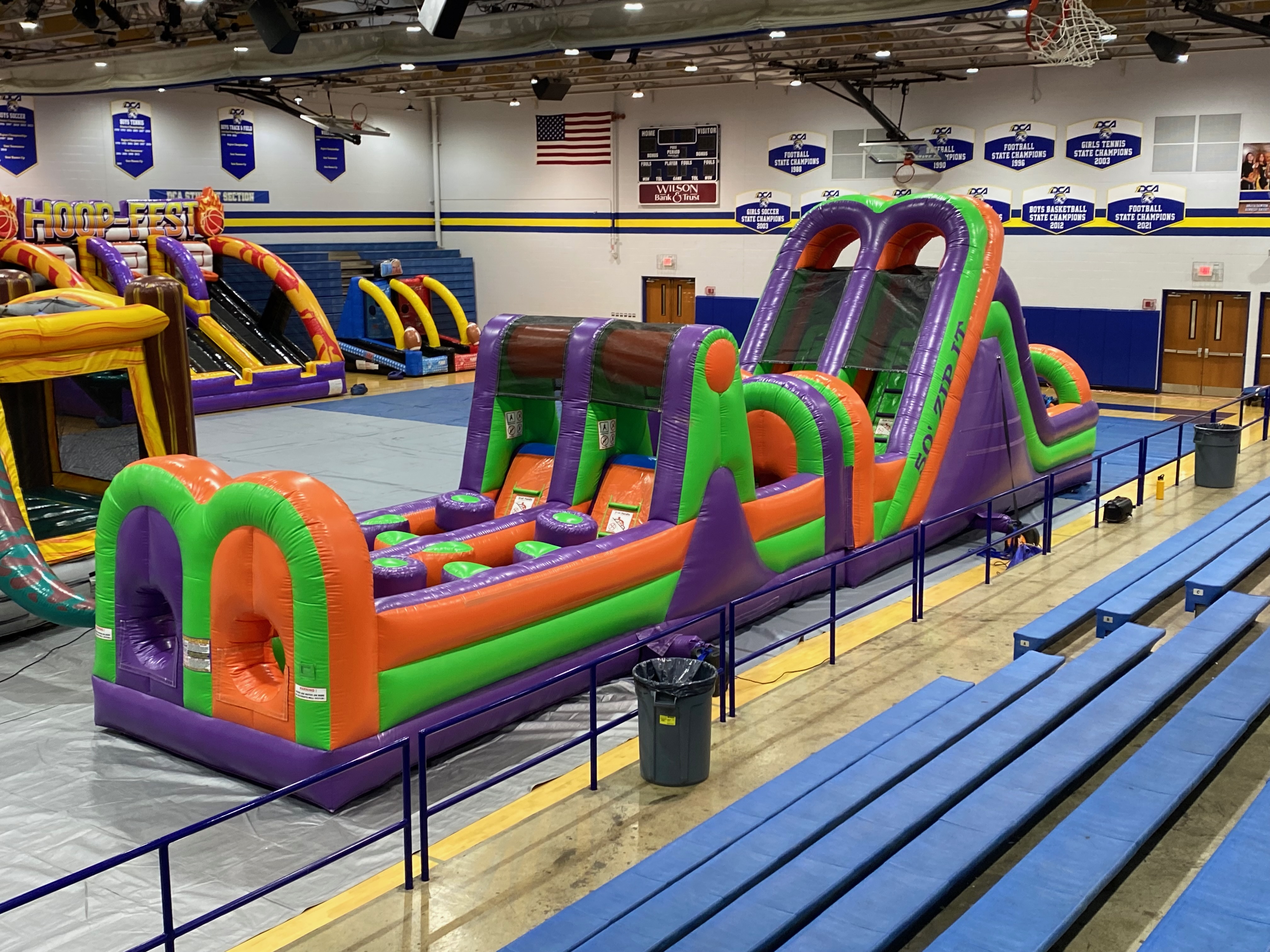 50ft Zip-It Obstacle Course - Inflatable Bounce Houses & Water Slides ...