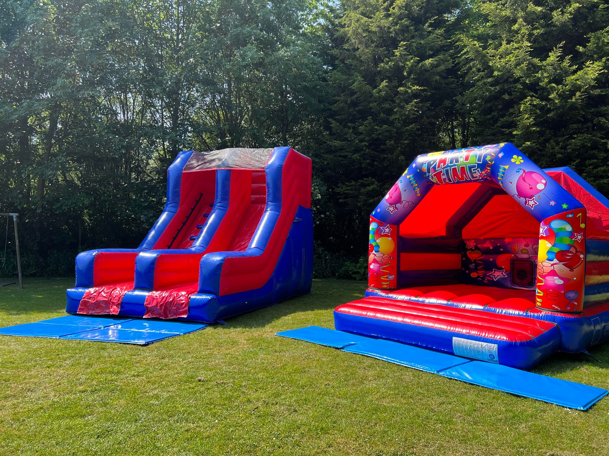 BB-PACK-011- Red & Blue party package - 8ft platform slide - 12x15ft ...