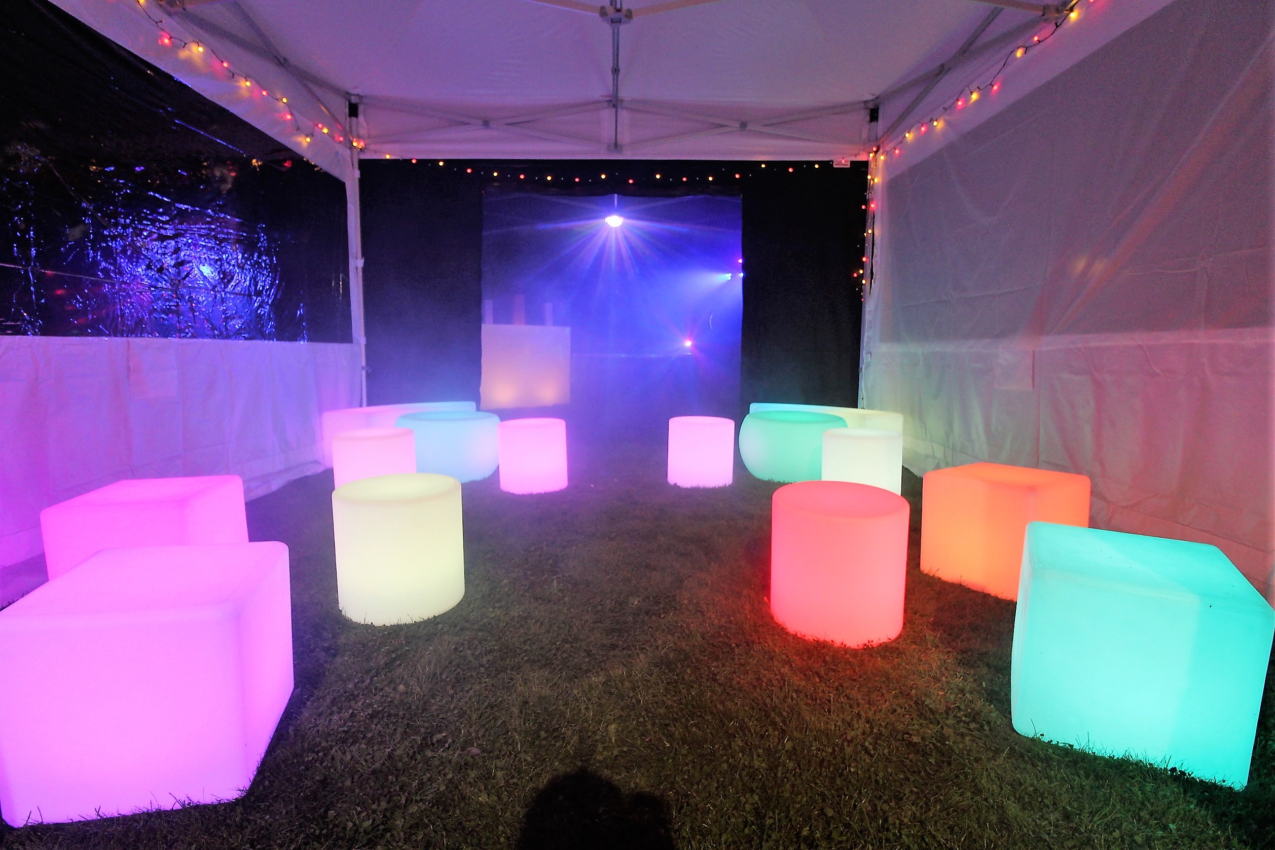 Pop Up Party Tent (4m x 4m) Best Bouncy Castle Hire, Disco Domes, LED