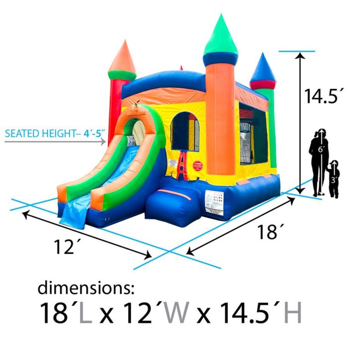 Colorful Bounce and Slide Castle Rental Bounce House Water Slides