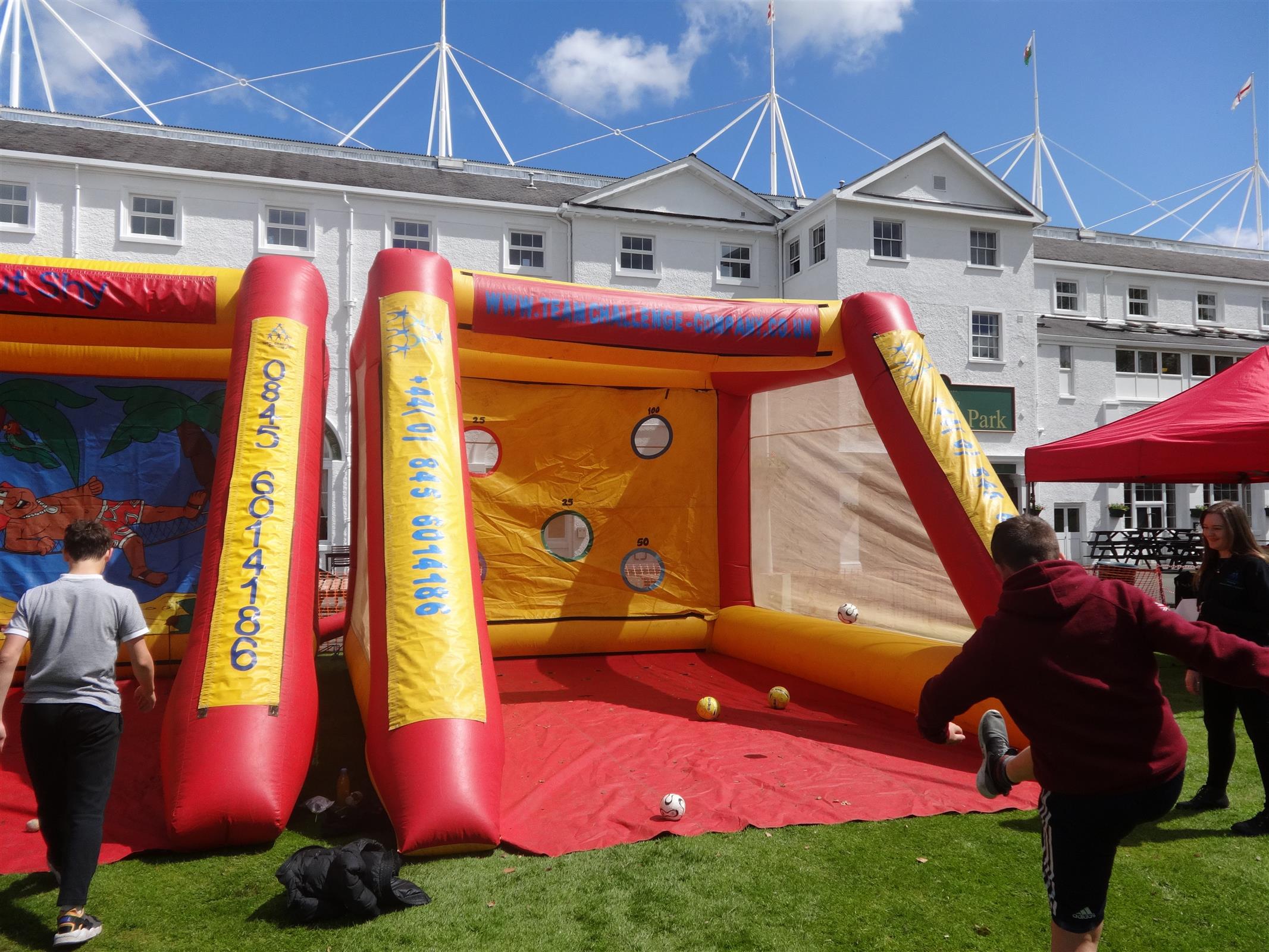 Inflatable Beat The Goal Keeper - Bouncy Castle Hire and soft play