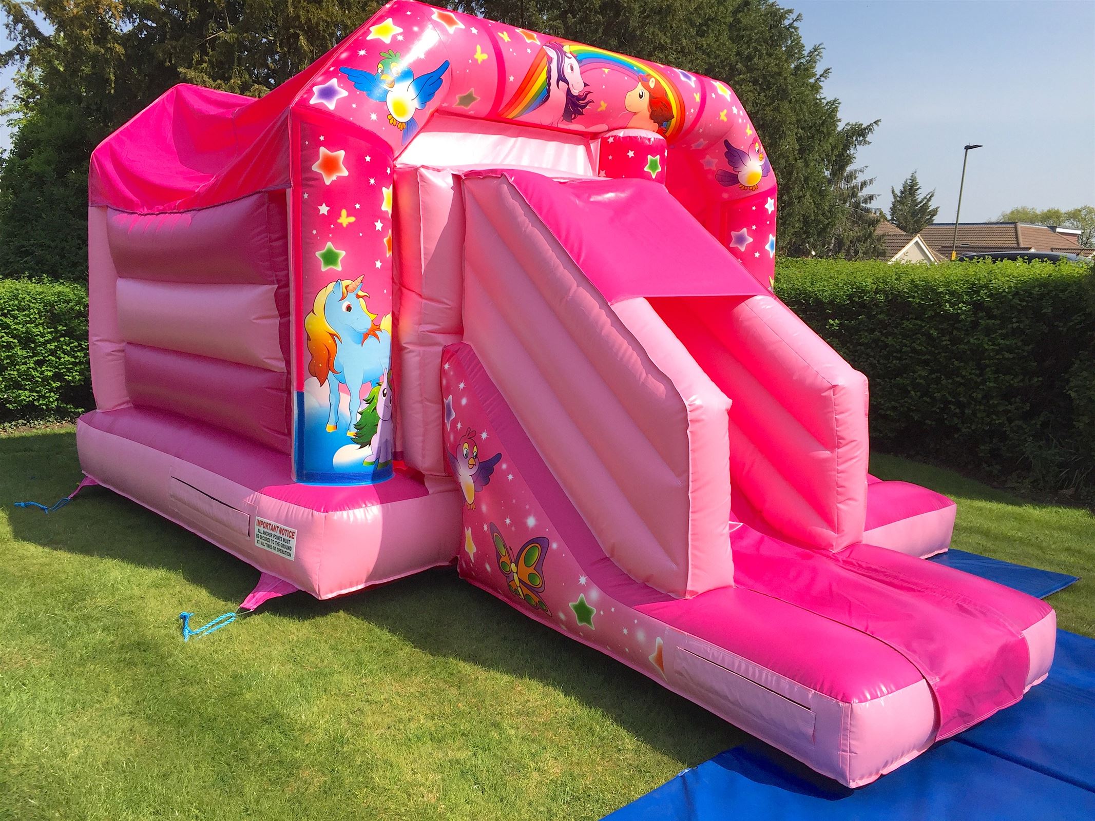 Unicorn Castle with slide Best Bouncy Castle Hire service in Bromley