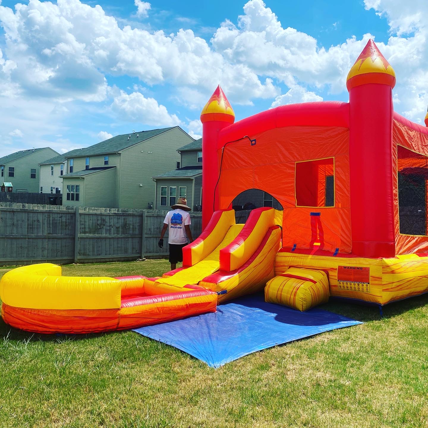 Lava Combo Wet Best Bounce House and Waterslide Rentals service in
