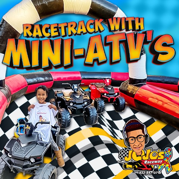 Mario Kart Racetrack w/ Karts (ages 4-9) - Inflatable Racetrack Rentals in  Houston