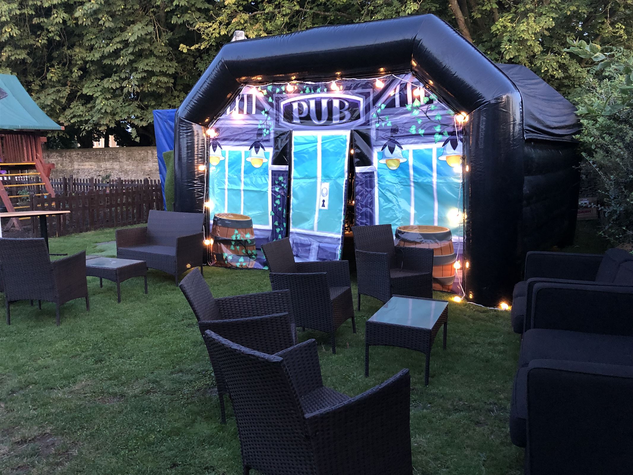 inflatable pub inside