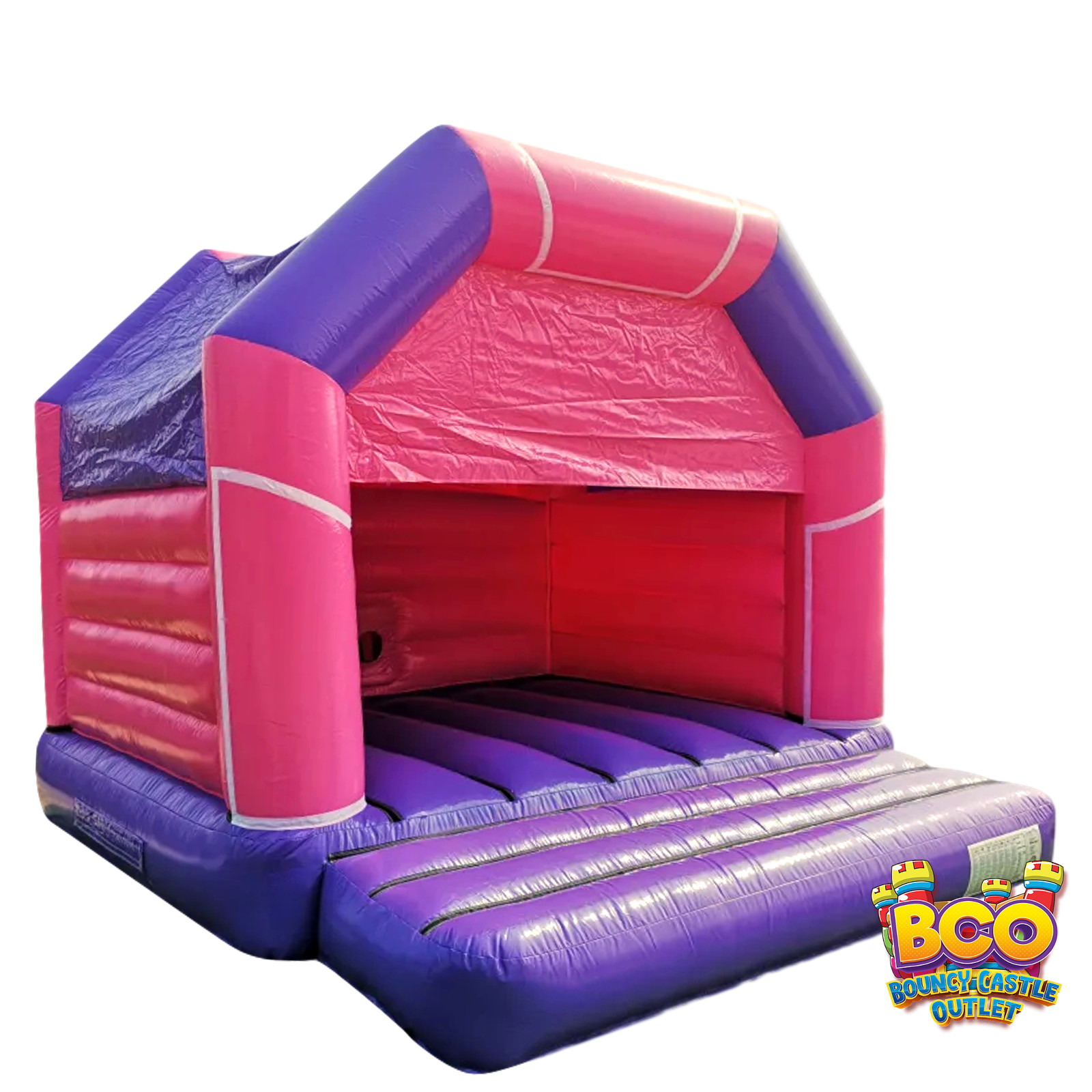 pink and purple bouncy castle