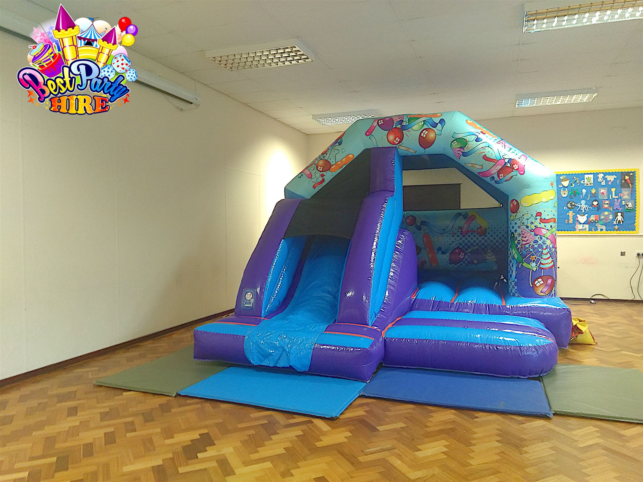 bouncy castle with slide to hire