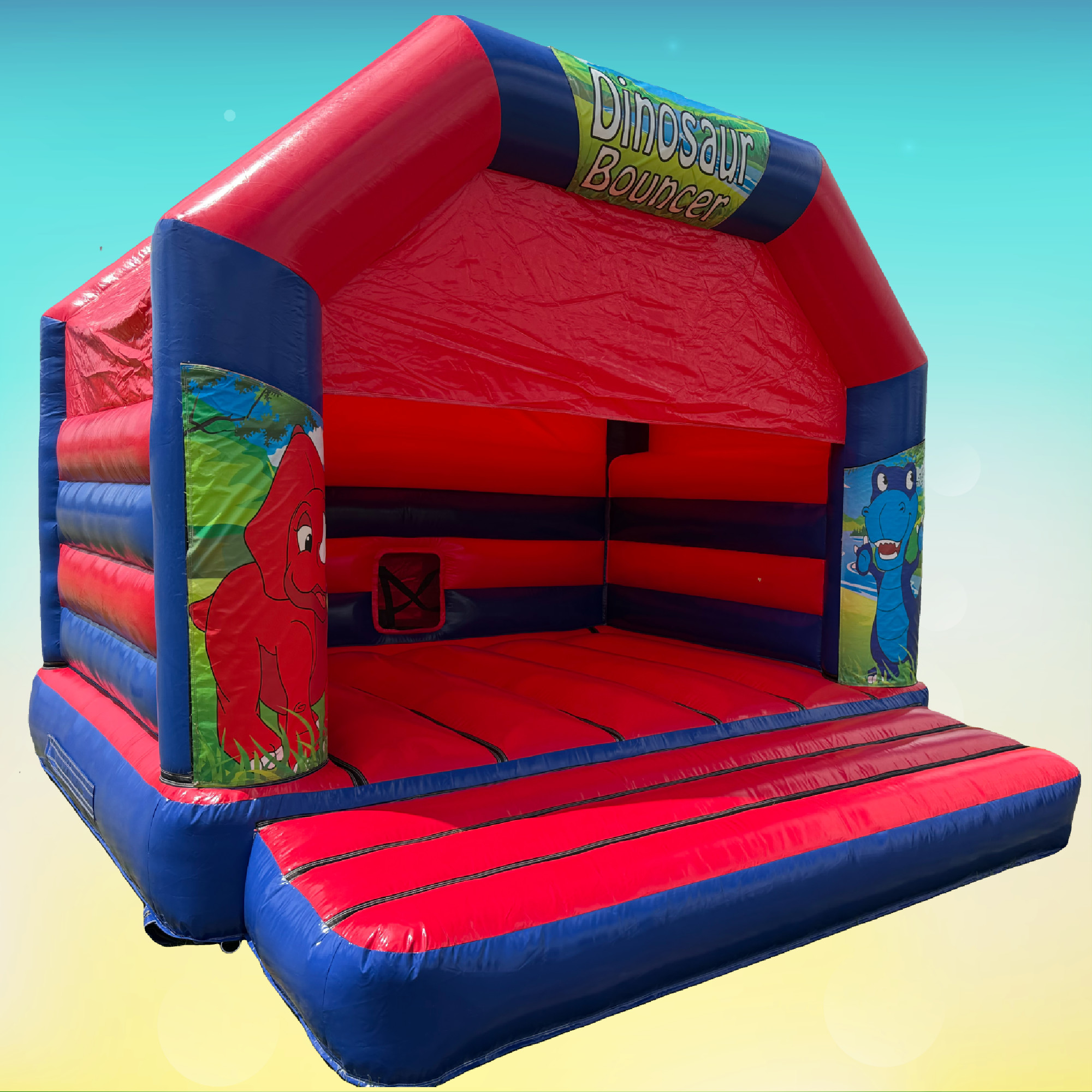Dinosaur Large Bouncy Castle 15ft x 15ft - corporate event hire Birmingham