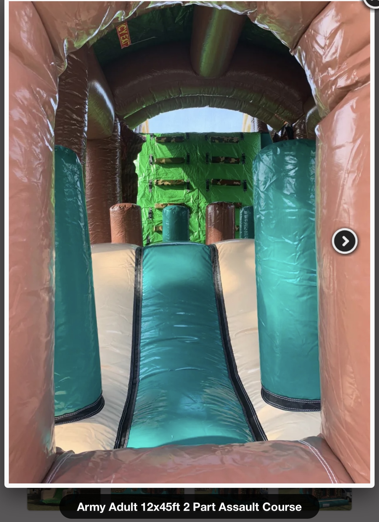 Santa Assault Course Army themed Assault Course - 45FT - for adults & children