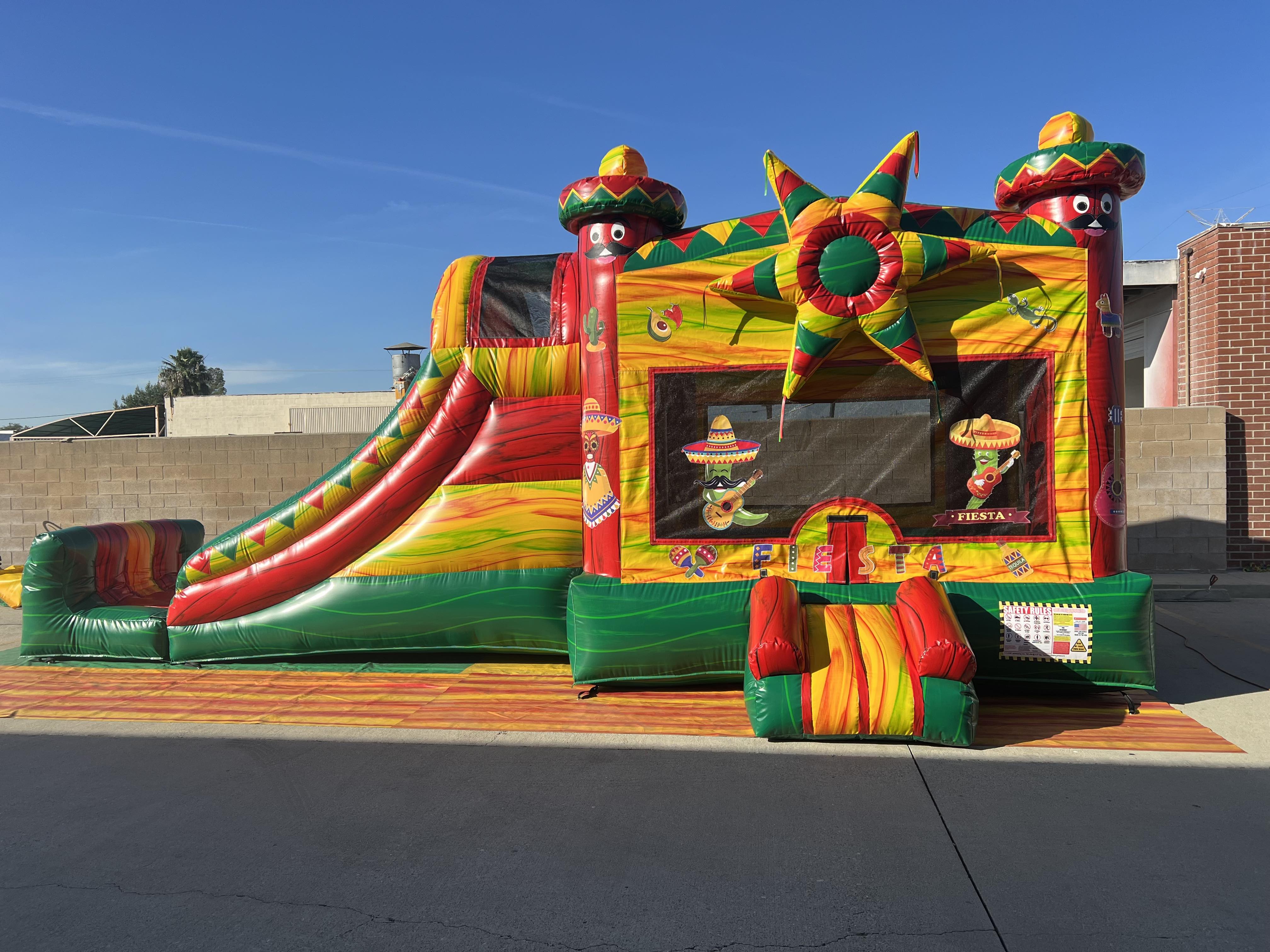 Fiesta Pinata Combo Bounce House Slide Wet or Dry Best Hire service
