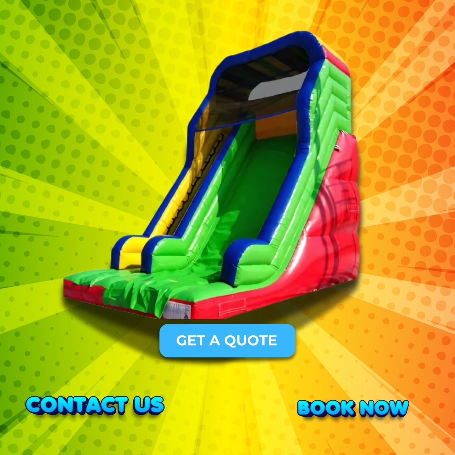 Rainbow Mega Slide hire - ice-rinks.co.uk in UK | Ice-rink Uk