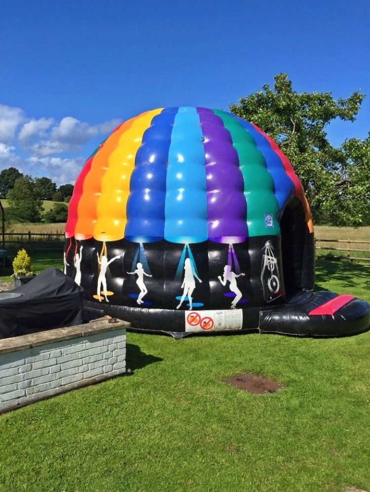 small disco dome bouncy castle